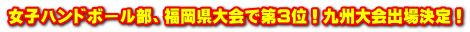 ���q�n���h�{�[�����A���������ő�R�ʁI��B���o�ꌈ��I